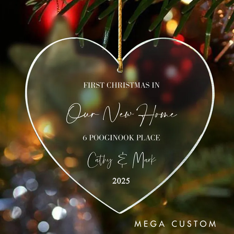 Personalized First Christmas in Our New Home Ornament Custom New Home Ornament First Home Christmas Ornament Our First Home Ornament Christmas Gift