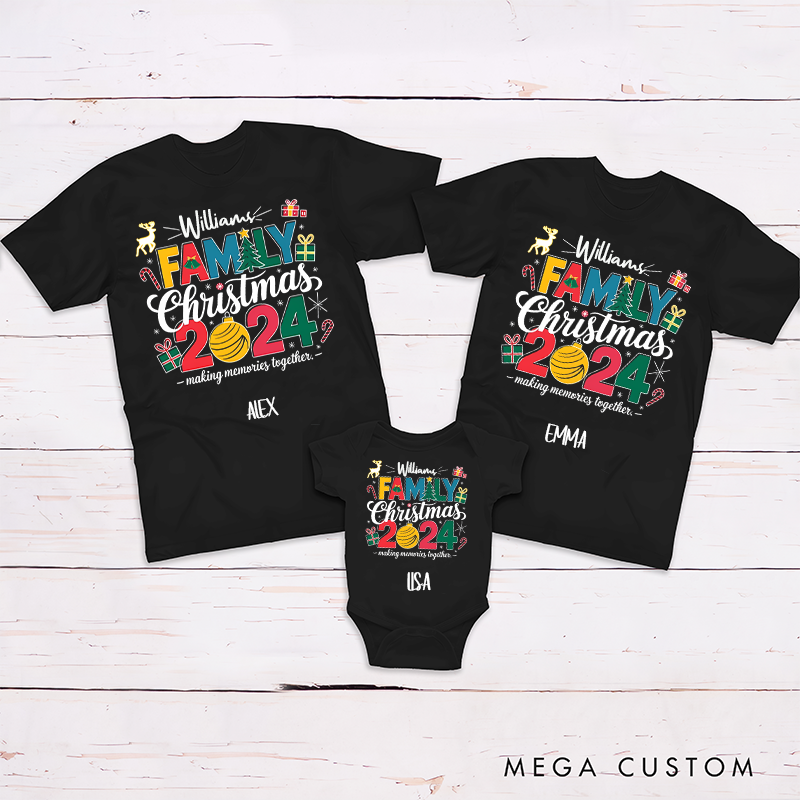 Personalized Christmas Togetherness Matching Outfits for Family Celebrations and Joyful Moments