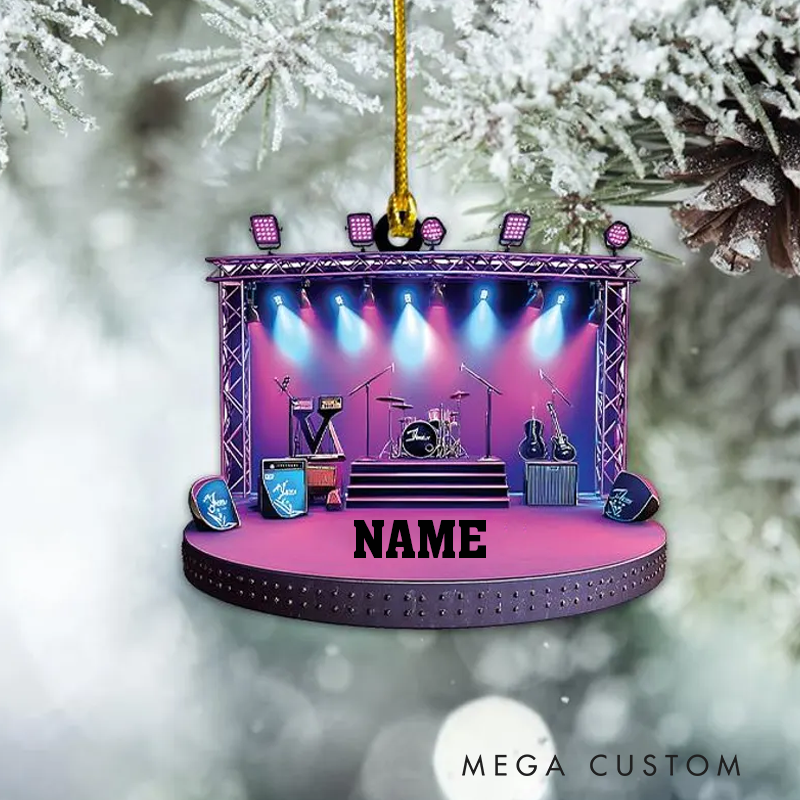Personalized Concert Stage Ornament Concert Stage Christmas Ornament Music Concert and Music Band Ornament