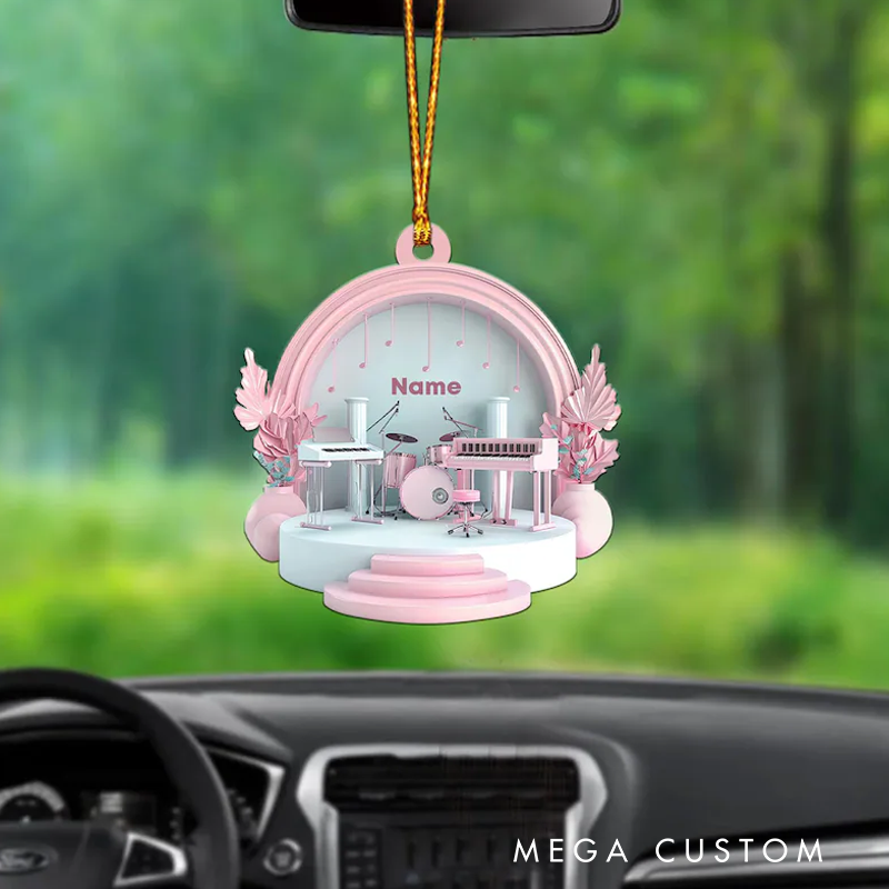 Personalized Music Room Christmas Ornament Music Studio Hanging Ornament Gift Music Studio Decor