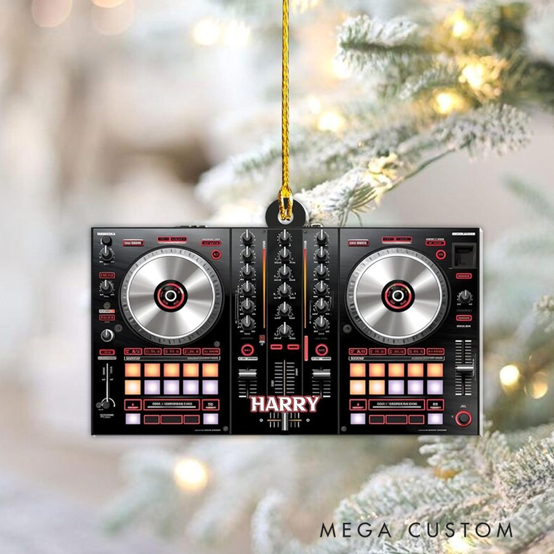 Personalized DJ Name Christmas Ornament Personalized Gift for DJ Music DJ Ornament