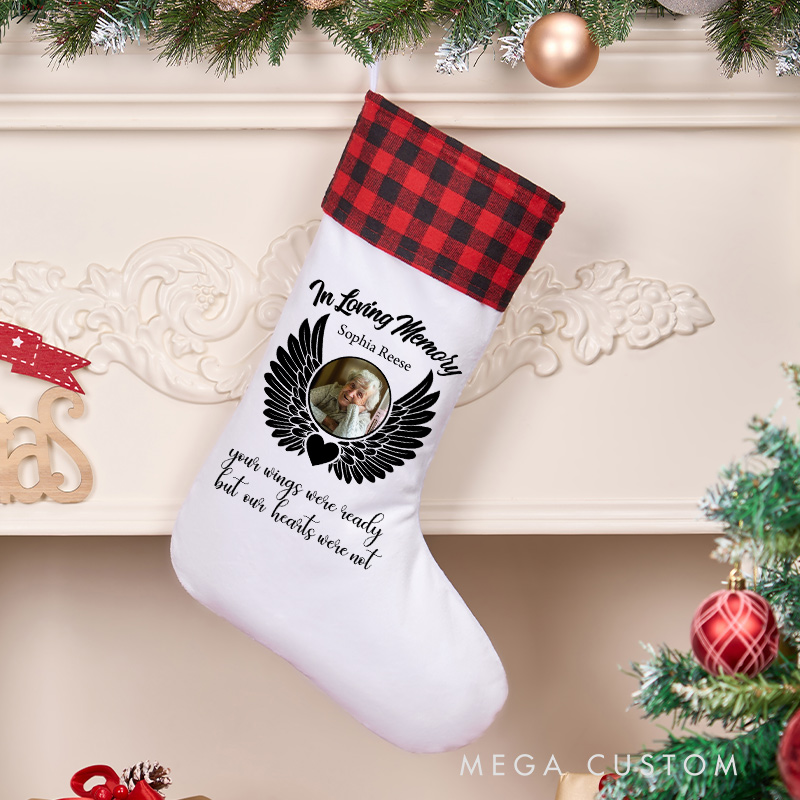 Personalized Christmas Stocking for Loss of Loved One Sympathy Gift Stocking Holiday Stocking