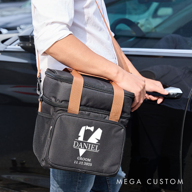 Personalized Groomsmen Beer Bag Gift for Groom Bachelor Party Cooler Bag Best Man Wedding Party Cooler Bag for Men