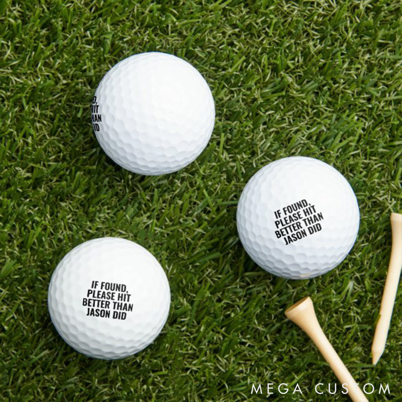Personalized Golf Ball with Custom Name and Funny Text for Golf Enthusiasts and Unique Gifts
