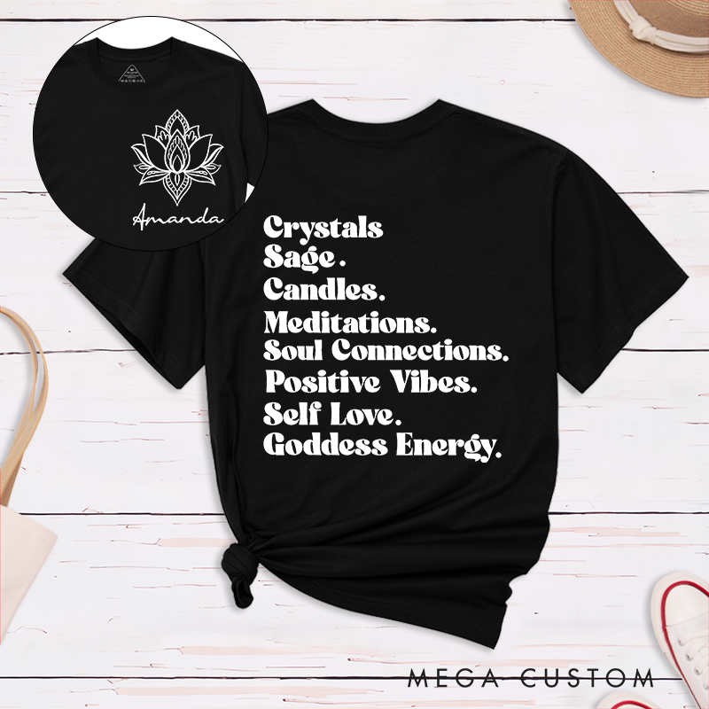 [Copy]Personalized Yoga T-Shirt with Inhale Peace Exhale Chaos Quote Design Perfect Gift for Yoga Lover and Meditation