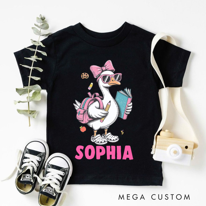 Personalized Back to School Silly Goose Kids T-Shirt 