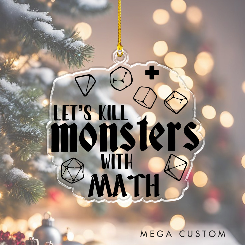 Personalized Funny Dnd Christmas Ornament Rpg and Math Enthusiast Christmas Ornament Gift for Geek Game Lover