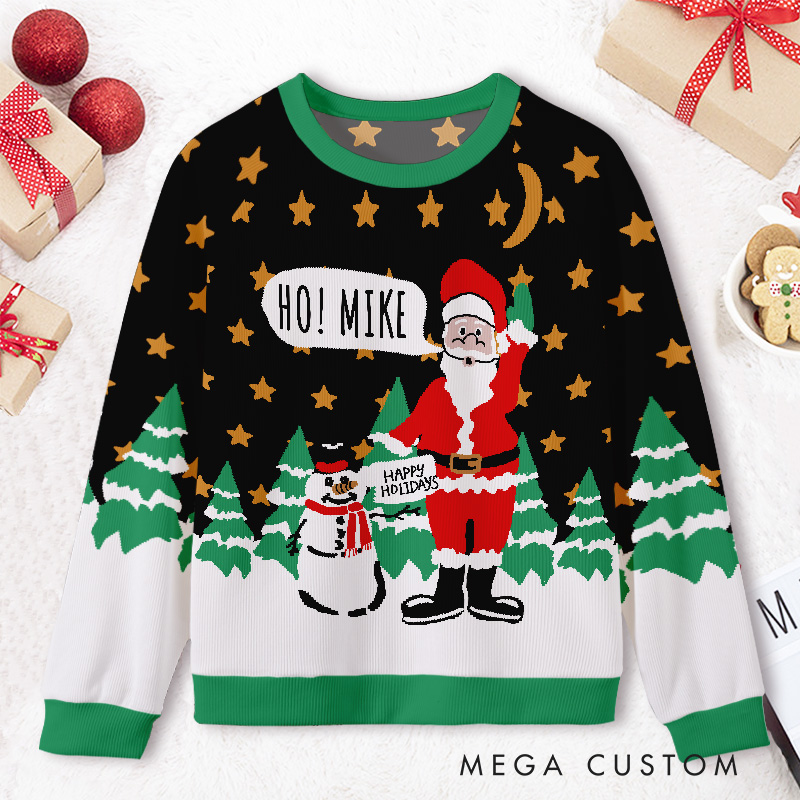 Personalized Hot Santa Kids Ugly Christmas Sweater