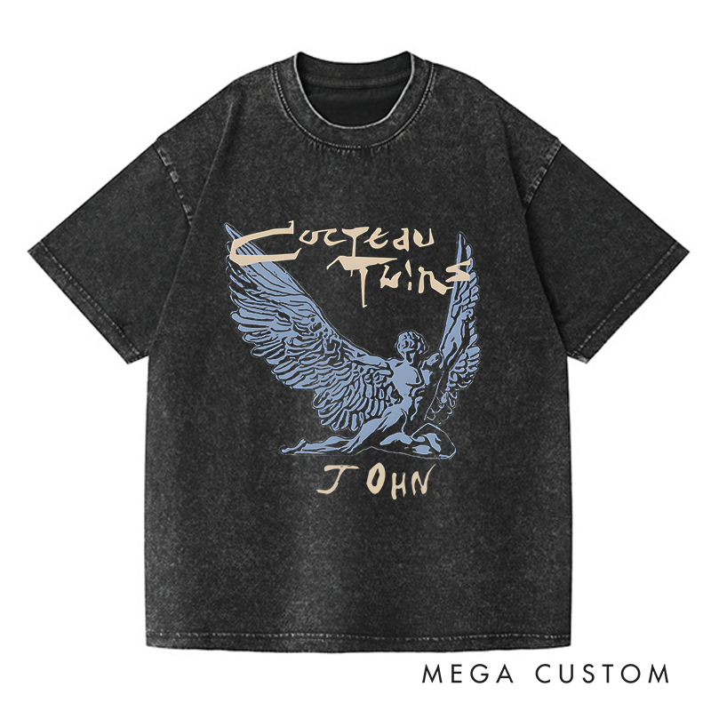 Personalized Washed T-Shirts Rock Music Band Merch and Indie Music Gift T-Shirt