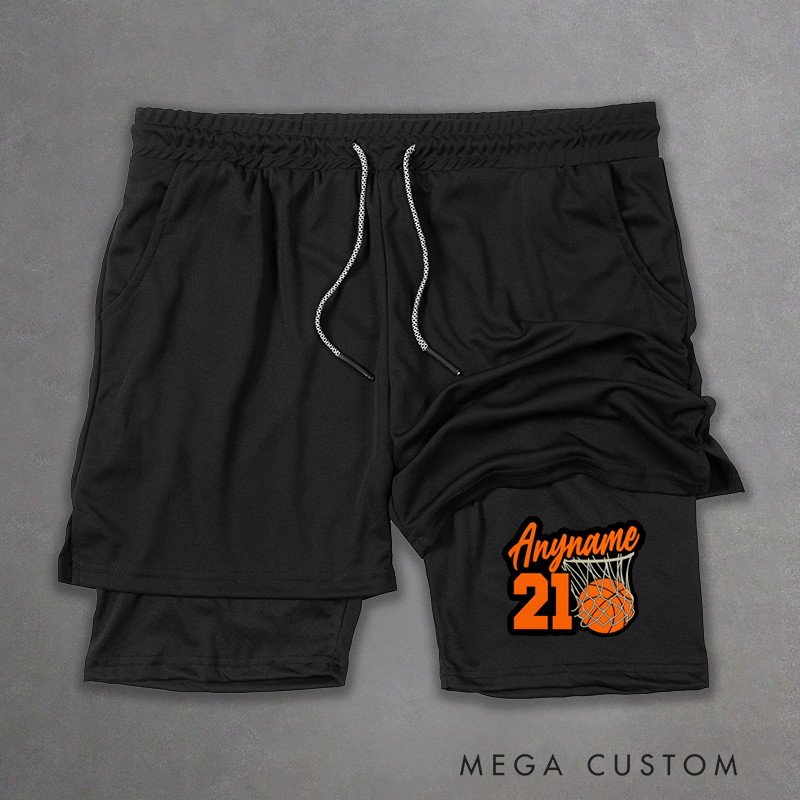 Personalized Basketball Shorts with Custom Name and Number Design