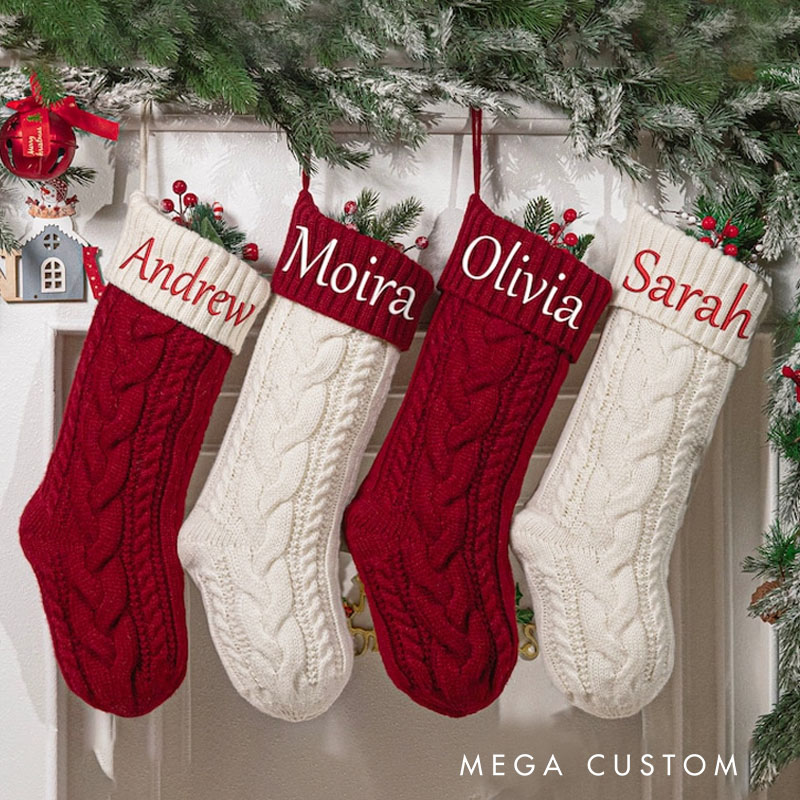 Personalized Embroidered Stockings Christmas Stockings with Name Family Holiday Gift