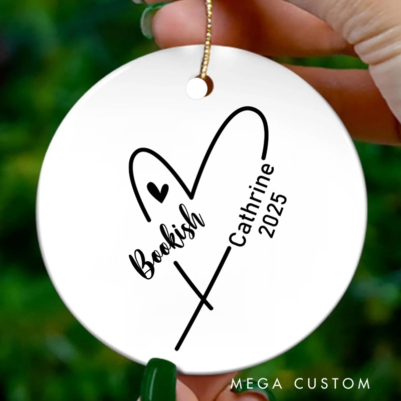 Personalized Book Club Christmas for Reader Ornament with Name Smut Ornament Holiday Decor for Book Lovers Gift Librarian Gift
