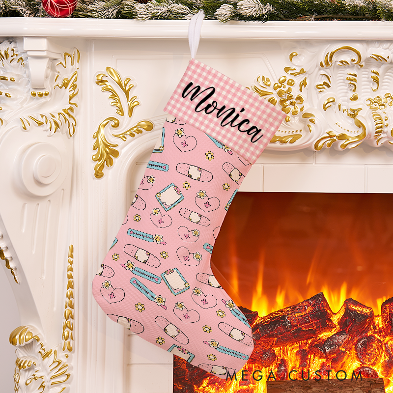 Personalized Nurse Themed Christmas Stocking