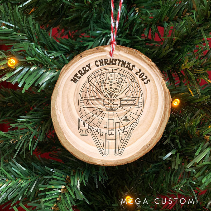 Personalized Starship Inspired Christmas Ornament Science Fiction Enthusiasts Ornament Gift for Geek Nerd