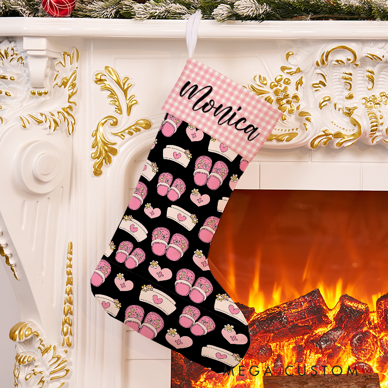 Personalized Nurse Themed Christmas Stocking