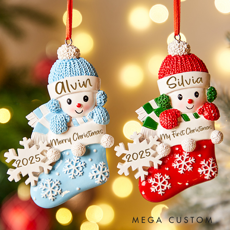Personalized Girl & Boy Baby 1st Christmas Ornaments Custom Name Ornaments Christmas Ornaments for Baby Christmas Gift