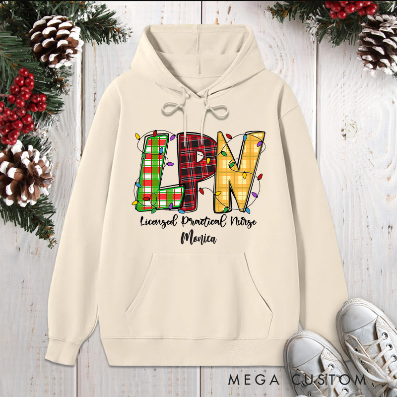 Personalized Hoodies for Nurse Customized LPN Licensed Practical Nurse Design Hoodies Xmax Gift