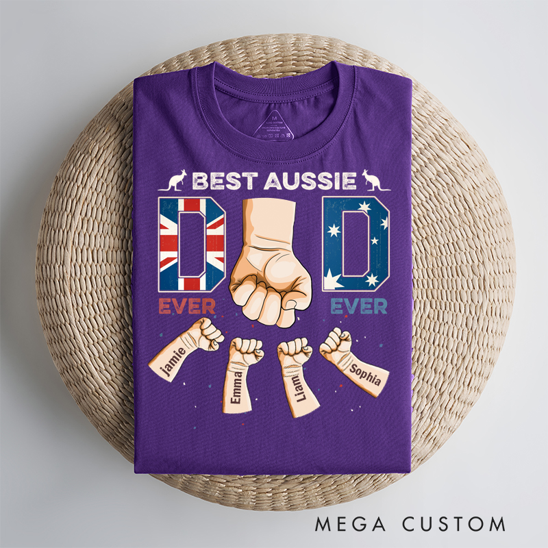 Personalized Best Aussie Dad Ever Ever Classic T-Shirt 