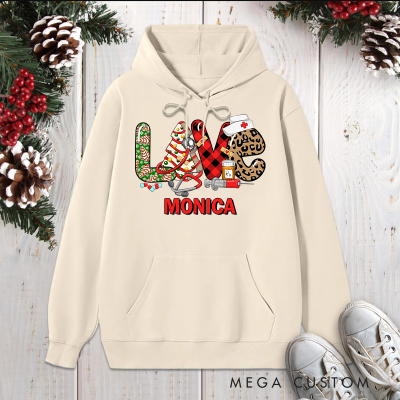 Personalized Hoodies for Nurse Customized Love Nurse Design Hoodies Xmax Gift