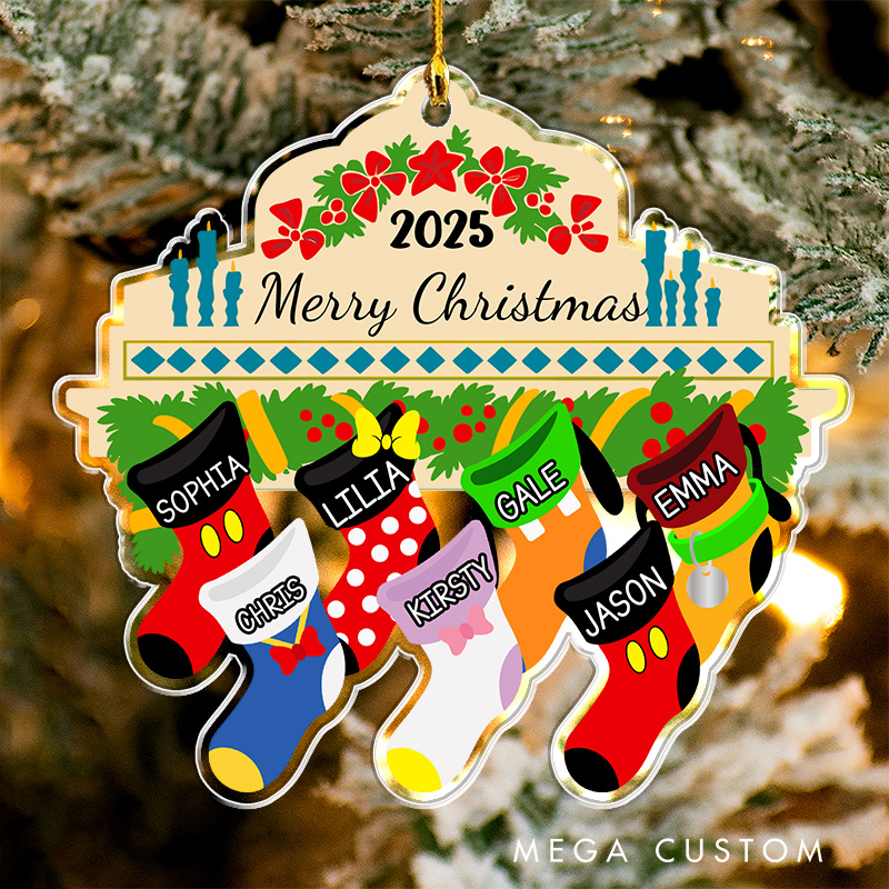 Personalized Dreamy Family Stocking Christmas Tree Ornament 2026 Acrylic Ornament Movie Christmas Gift Film Xmas Gift Christmas Decor