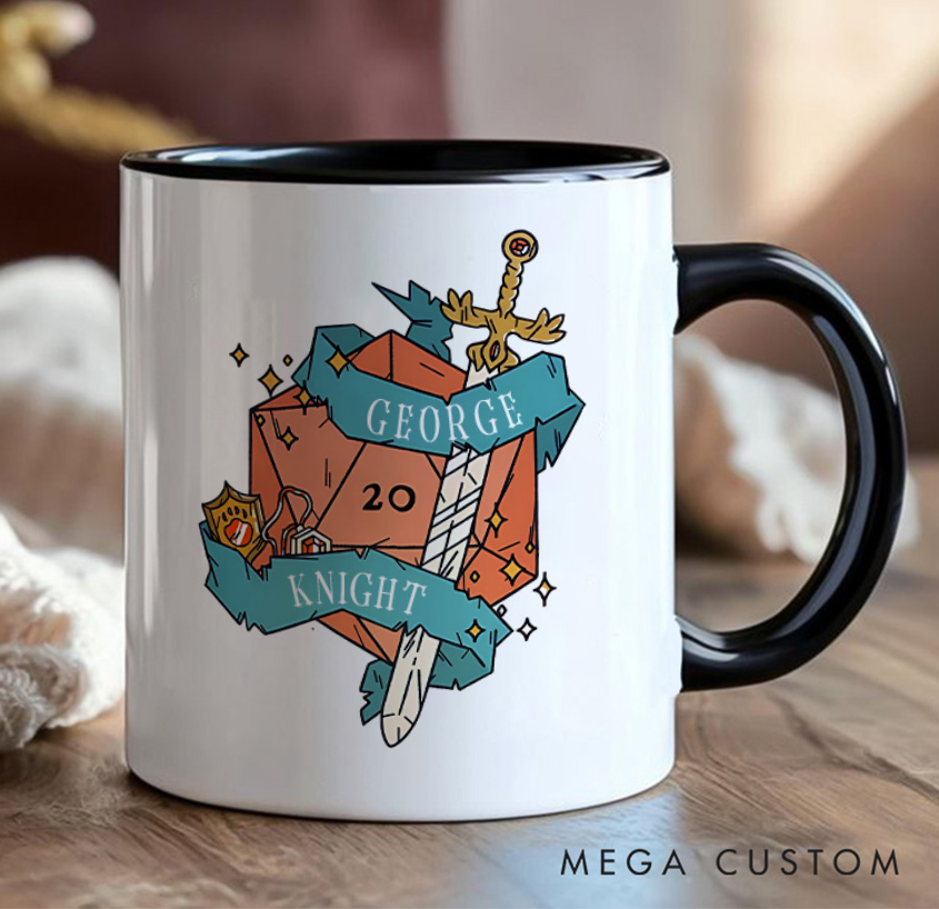 Personalized D&D Gamers Mug Game Enthusiasts Coffee Cup Gift for Geek Nerd Lovers