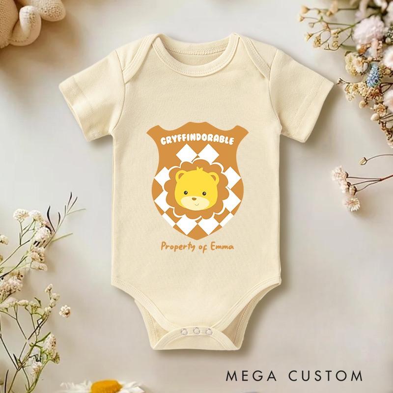Personalized Cute Little Lion Baby Onesie Funny Baby Gift