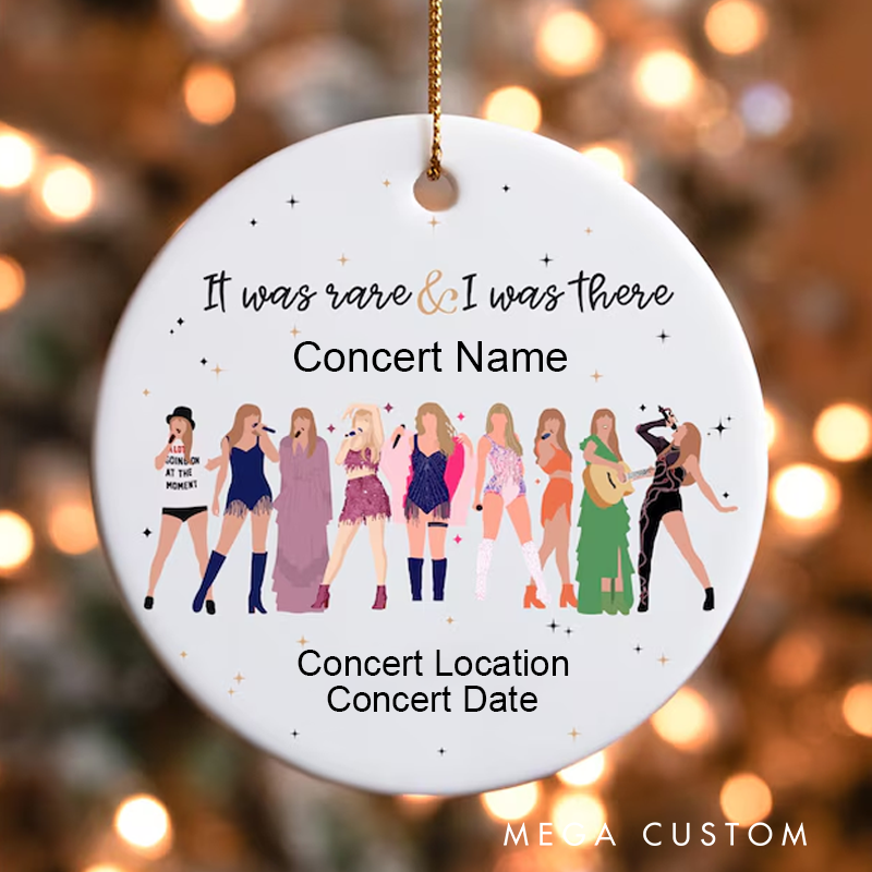 Personalized Christmas Ornament Gift Eras Christmas Ornament It Was Rare TS Inspired Concert Keepsake