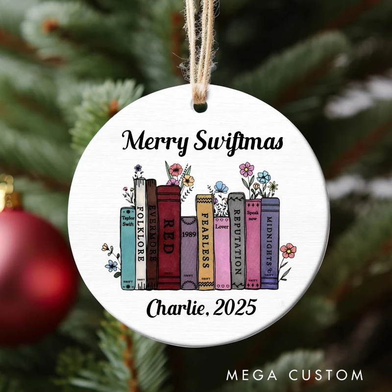 Personalized Christmas Ornament Custom Christmas Gift Ornament Albums as Books