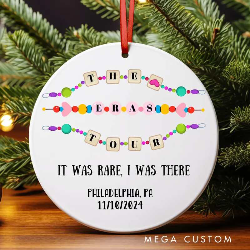 Personalized Tour Christmas Ornament Custom Fan Ornament Folklore Fan Christmas Decoration