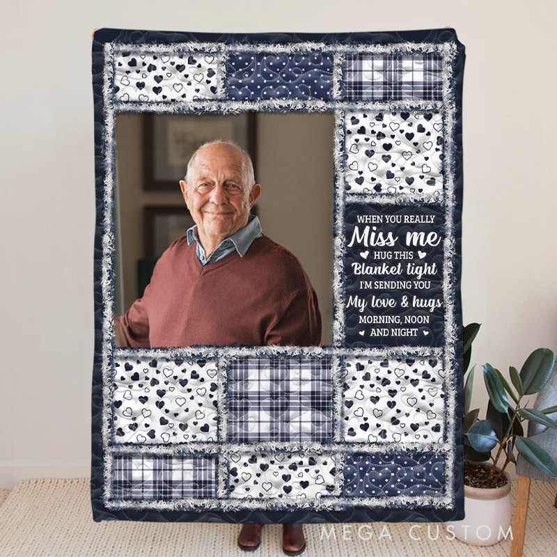 Personalized Memorial Photo Blanket Christmas Sympathy Gifts For Loss of Loved One The Light of Your Love Guides Me