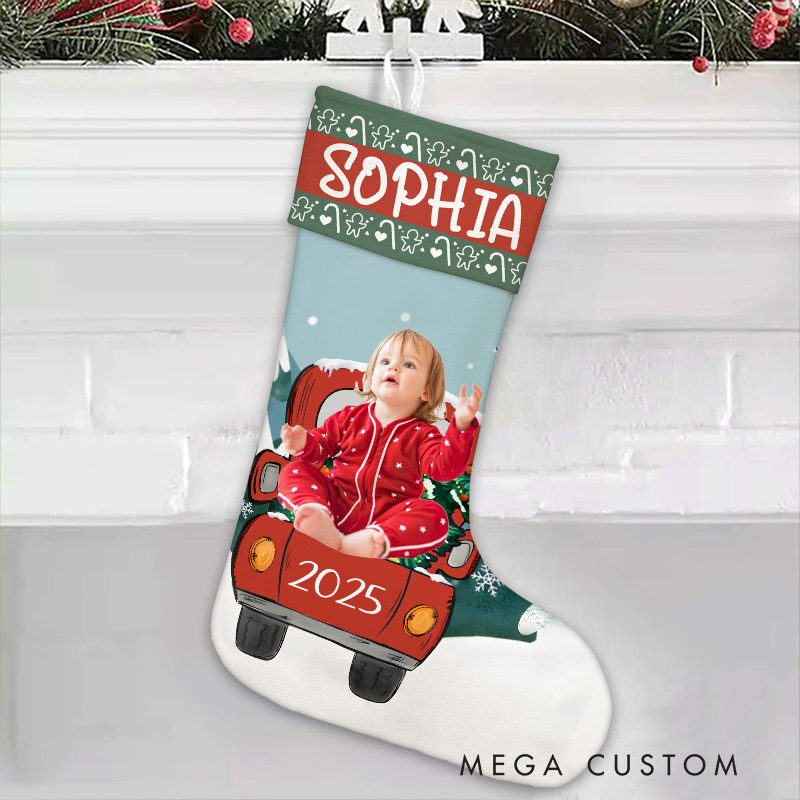 Personalized Baby Photo Christmas Stocking