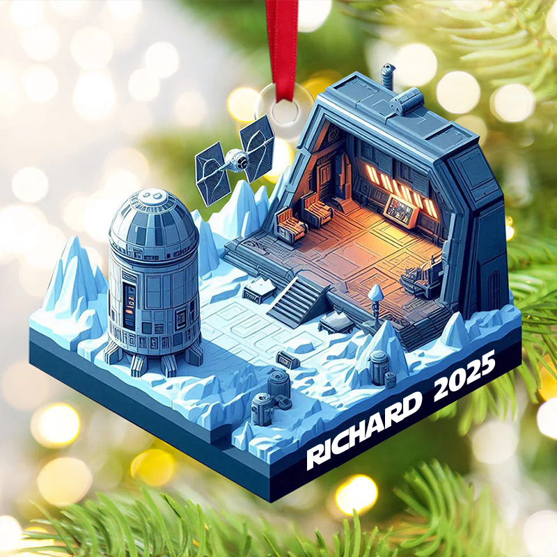 Personalized Future Planet Movie Room 2D Flat Acrylic Ornament Movie Christmas Gift Film Xmas Gift Christmas Decor