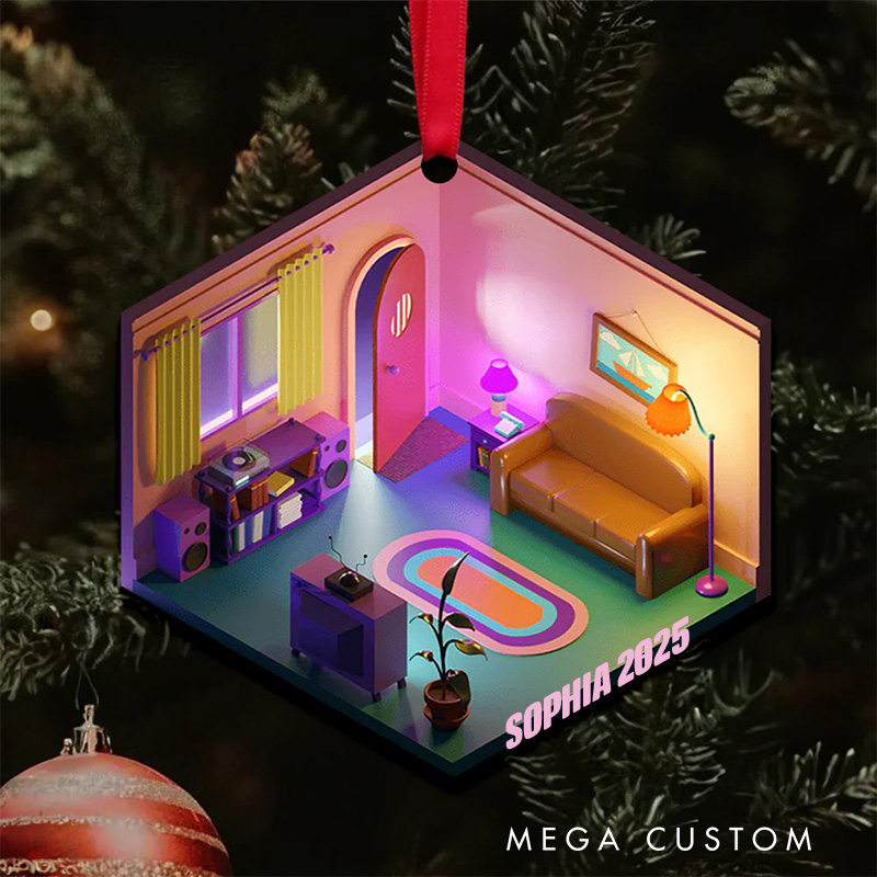 Personalized Pinky Movie Watching Room 2D Flat Acrylic Ornament Movie Christmas Gift Film Xmas Gift Christmas Decor