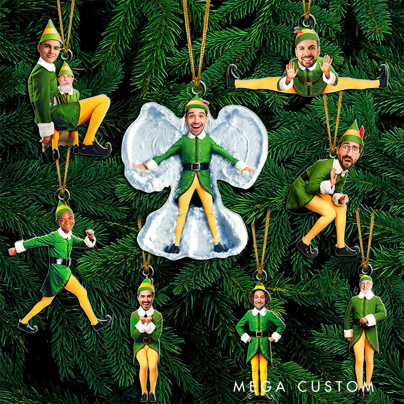 Personalized Funny Elvies Movie Photo 2D Flat Acrylic Ornament Movie Christmas Gift Film Xmas Gift Christmas Decor