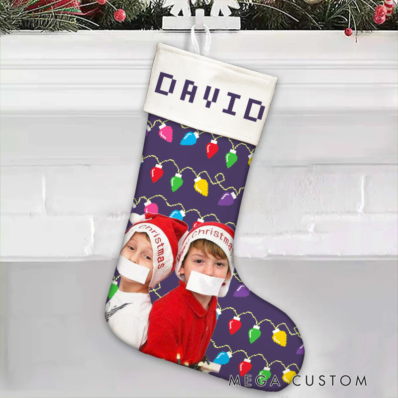 Personalized Kids Photo Christmas Stocking