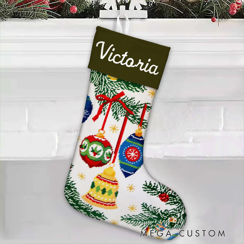  Personalized Colorful Owl Ornaments Christmas Stocking
