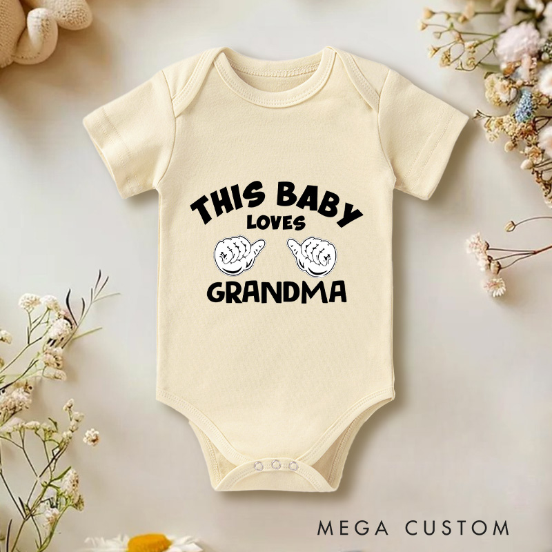 Personalized This Baby Loves Someone Baby Boys Girls Newborn Funny Baby Onesie