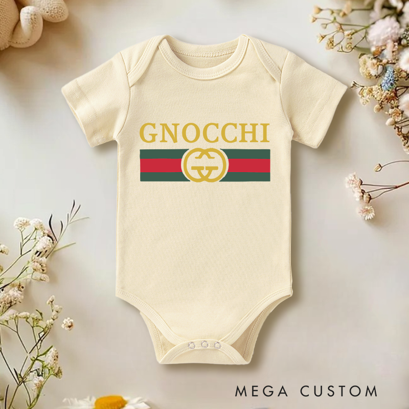 Personalized Gnocchi Tastier Than Gvcci Baby Onesie Newborn Baby Gift
