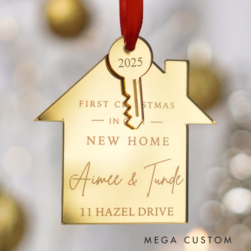 Personalized New House Christmas Ornament House Warming Gift First Home Christmas bauble 2025 Personalised Christmas New Home Bauble