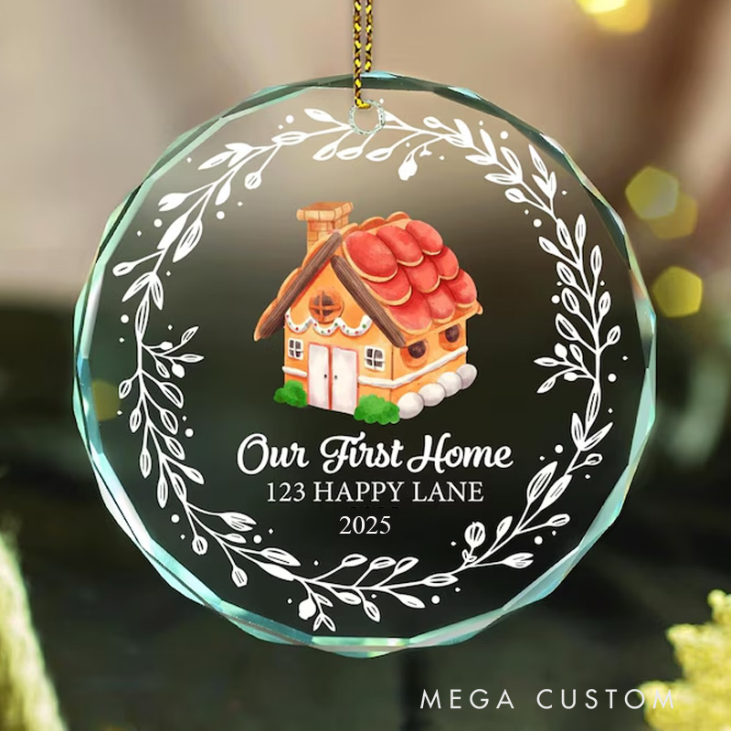 Personalized First Christmas in Our New Home Christmas Ornaments Custom Our New House Ornament New Home Ornament Our First Home Keepsake
