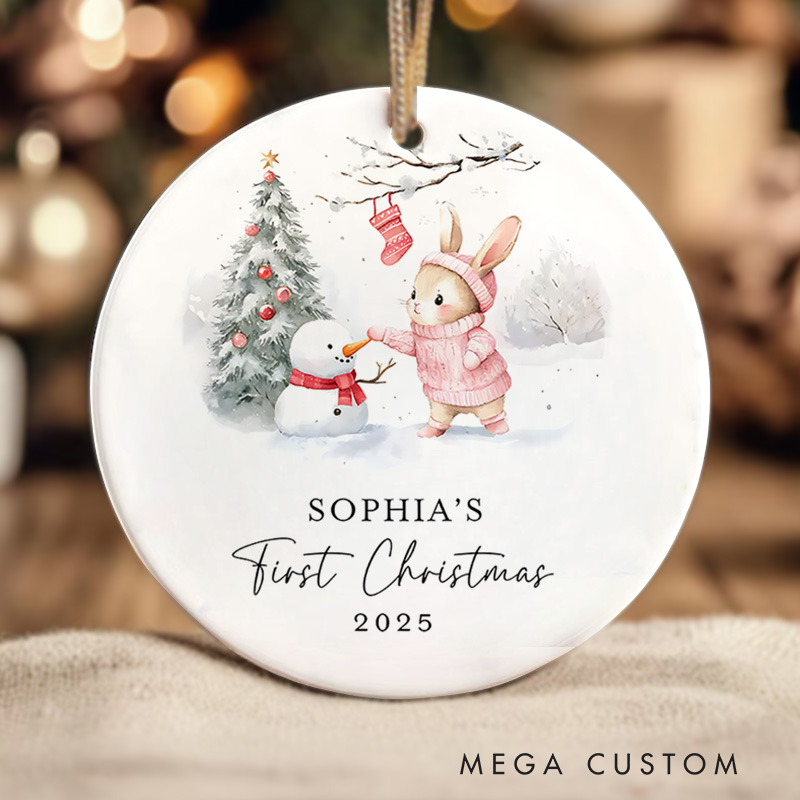 Personalized Baby’s First Christmas Ornament Custom Newborn Keepsake Gift