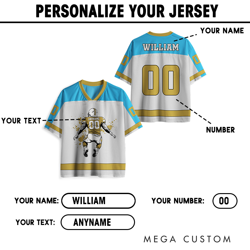 Personalized Football Jersey with Custom Name and Number for a Unique and Stylish Look