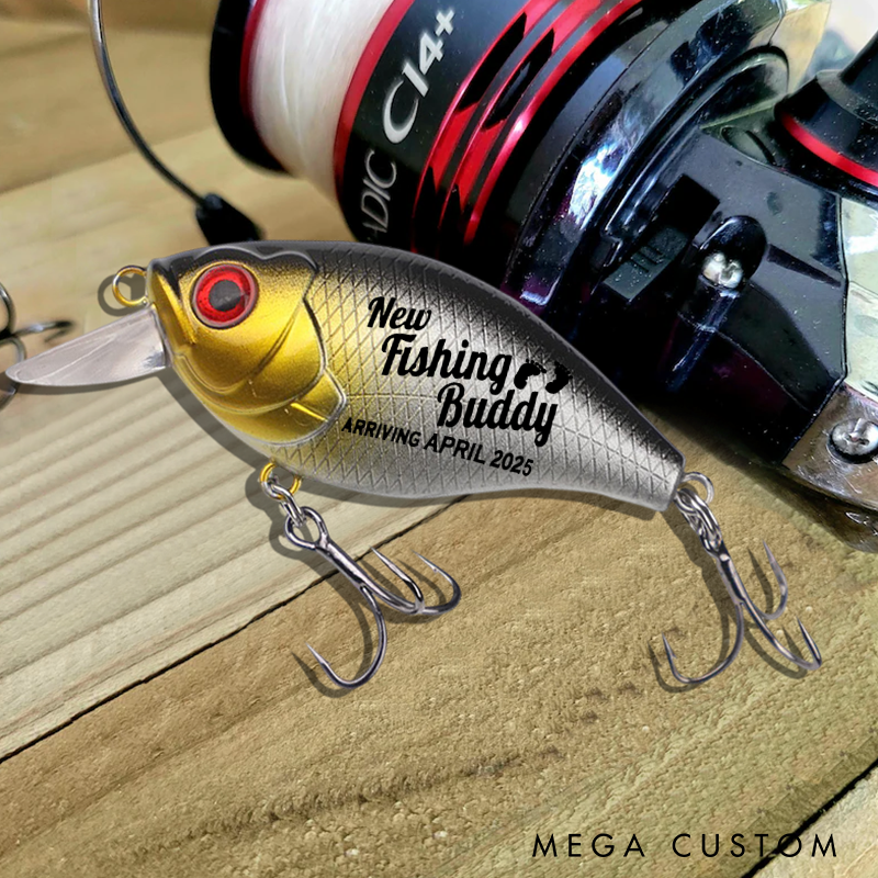 Personalized Fishing Lure Grandparent Baby Reveal Gift Unique Gift for Expecting Anglers and Fishing Enthusiasts