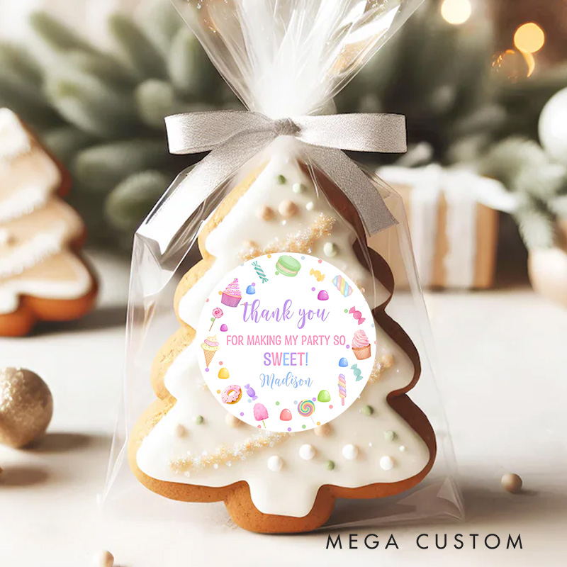 Personalized Sweet Celebration Thank You from XX's Party Gift Tags
