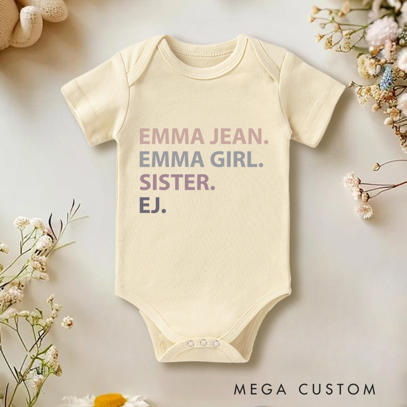 Personalized Pregnancy Announcement Natural Baby Onesie Gifts for Newborn 