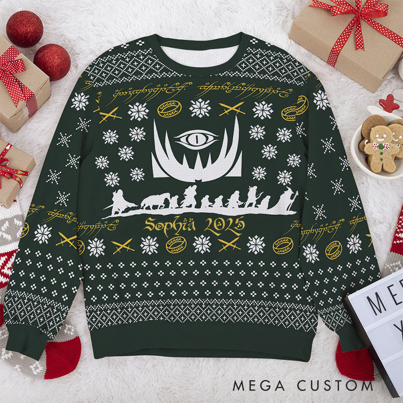 Personalized Fantasy Adventure Christmas Ugly Sweater Movie Christmas Sweater Film Fan Family Sweater