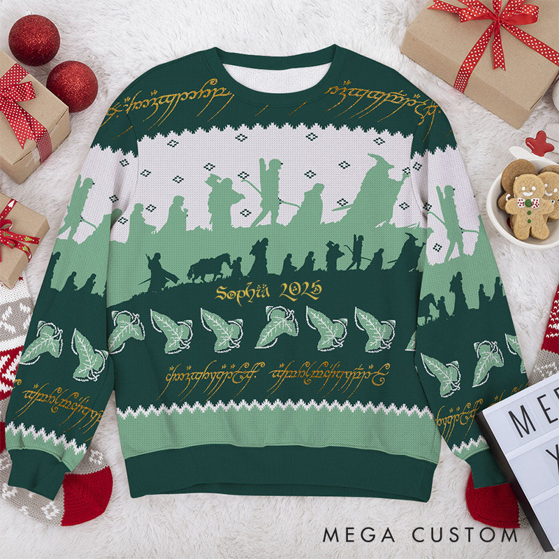 Personalized the Lealf Crew Christmas Ugly Sweater Movie Christmas Sweater Film Fan Family Sweater