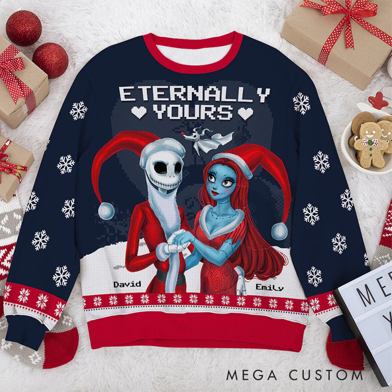 Personalized Ghost Couple Christmas Ugly Sweater Movie Christmas Sweater Film Fan Family Sweater