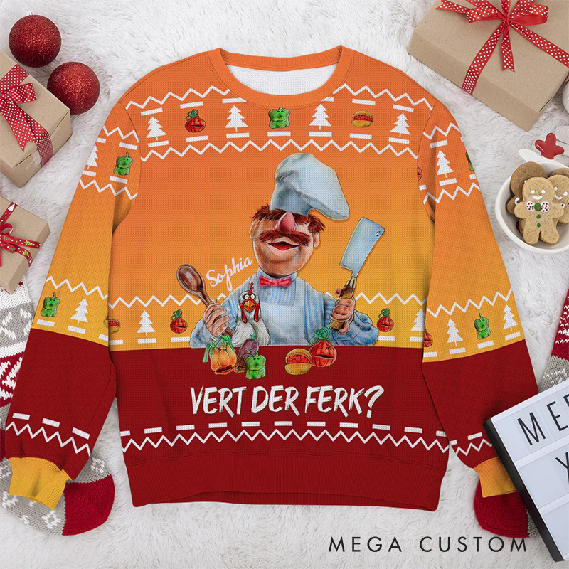 Personalized the Chef Christmas Ugly Sweater Movie Christmas Sweater Film Fan Family Sweater
