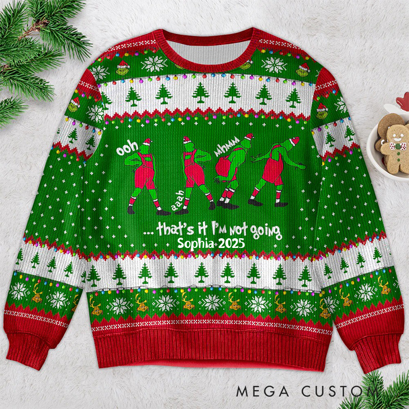 Personalized I'm not Going Christmas Ugly Sweater Movie Christmas Sweater Film Fan Family Sweater